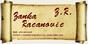 Žanka Račanović vizit kartica